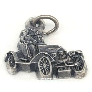 Balfour Jalopy Jamboree Car Charm Silver Tone Beta Sigma Phi Beloit WI Vintage